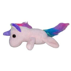 Fun Stuff Pink Purple Unicorn Plush Stuffed Animal Baby Unicorn Rainbow Mane